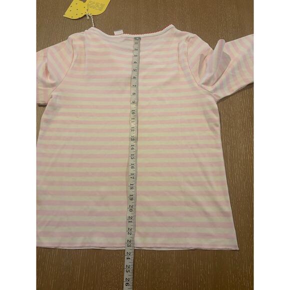 Cozyland Womens Pastel Stripe Pima Cotton Baby Jane Tee Crewneck Size XL - Picture 3 of 5